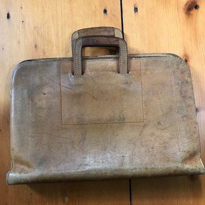 schlesinger brothers saddle leather briefcase